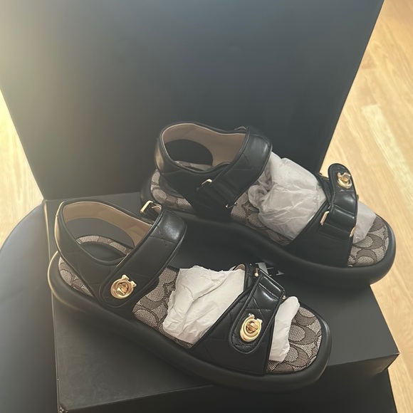 Coach Leather Sandals - Picture 1 of 6